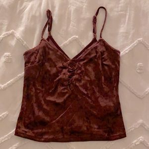 🪐✨Burgundy Velvet Top